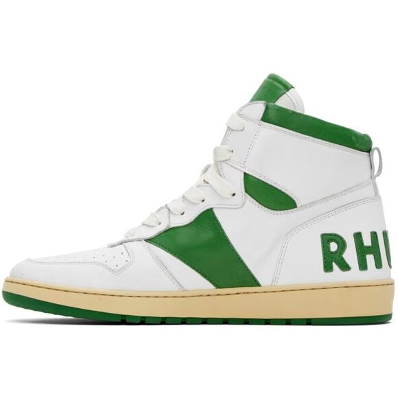 Rhude Rhecess-Hi Sneakers 8 Men's Hunter Green Sneakers Rare - Picture 12 of 13
